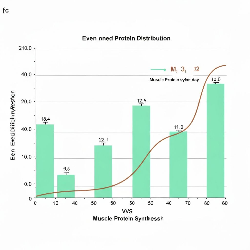 Scientific chart showing protein distribution patterns and muscle protein synthesis responses